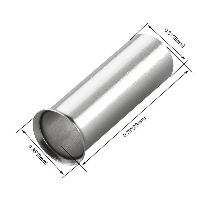 Baomain 50-Pack AWG 4/25mmÂ² Long: 0.787"(20mm) Copper Crimp Connectors â€“ Non-Insulated Ferrule Pin Terminals (EN25-20) - Image 2